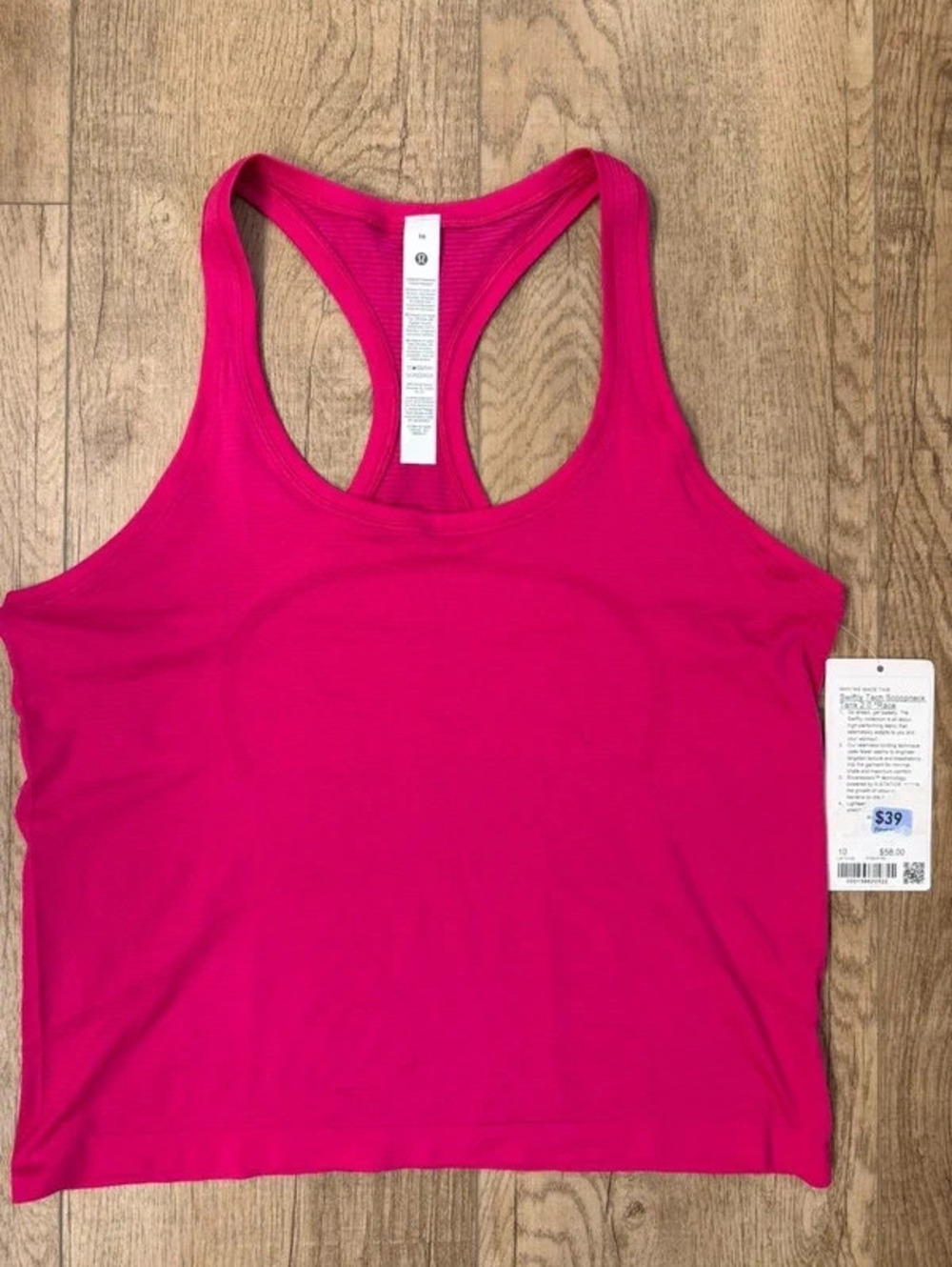 Lululemon Swiftly Tech Scoopneck Tank Top 2.0 Race Length - Pimpernel Size 10